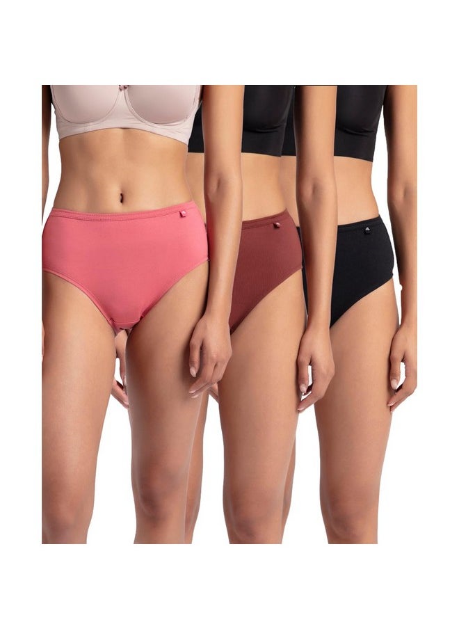 جوكي مجموعة من 3 قطع من ملابس جوكي النسائية القطنية (1406_Dark Assorted_XXL_Assorted_2XL)  - Image 1