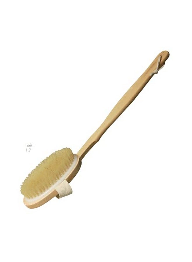 Organic B Bath Brush | Bath Brush for Women | Bath Brush for Back Cleaning | 14-inch Brush with Removable Wood Handle | Detachable Wooden Bathing Brush for Women | Bath Brush with Long Handle - Image 4