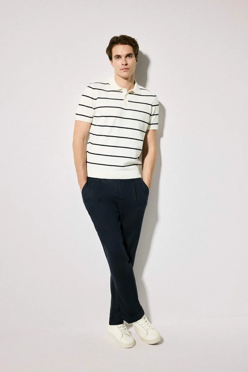 ديفاكتو Relax Fit Linen Trousers