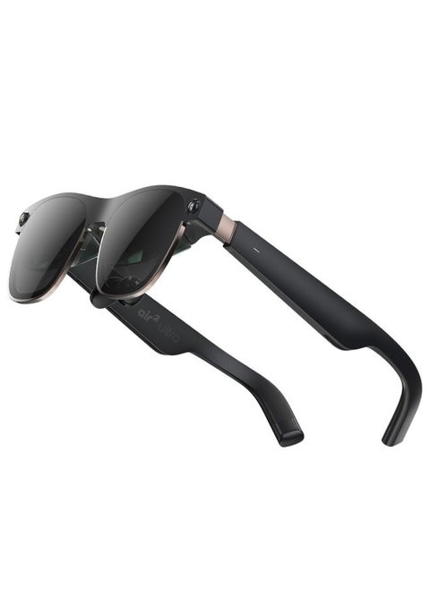 XREAL Air 2 Ultra AR Glasses, Titanium AR Glasses, with 3D Environment Sensors, Hand tracking, 52 Degree FOV, Up to 120Hz, Watch, Stream, and Game on PC/Android/iOS, PlayStation 5/Xbox/Nintendo Switch