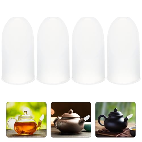 FELTECHELECTR Tea Pot Spout Covers Set of 4 Silicone Spout Protectors Heat Insulation Drip Catchers for Kettle Nozzle Kitchen Accessories - Image 5