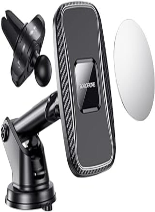 Borofone Bh35 Magnetic In-Car Holder Wireless Charger - Black