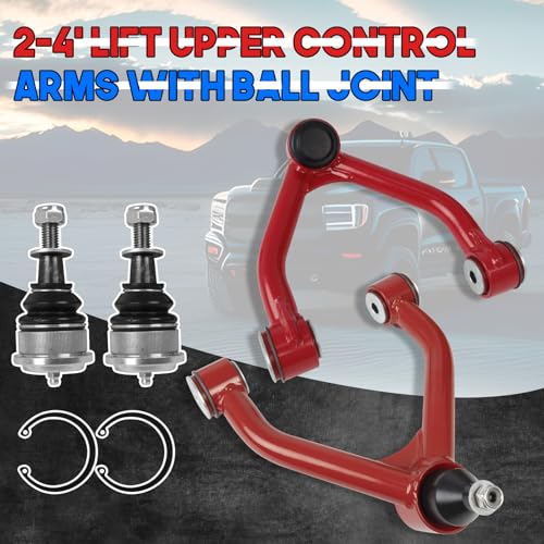 Autoptzxd 24 Lift Upper Control Arms Compatible With Chevy GMC K1500 19881999 Front Tubular Suspension Control Arm With Ball Joint fit for Blazer Tahoe Yukon Year Before 1999 2 Replacement Ball Joints - Image 3
