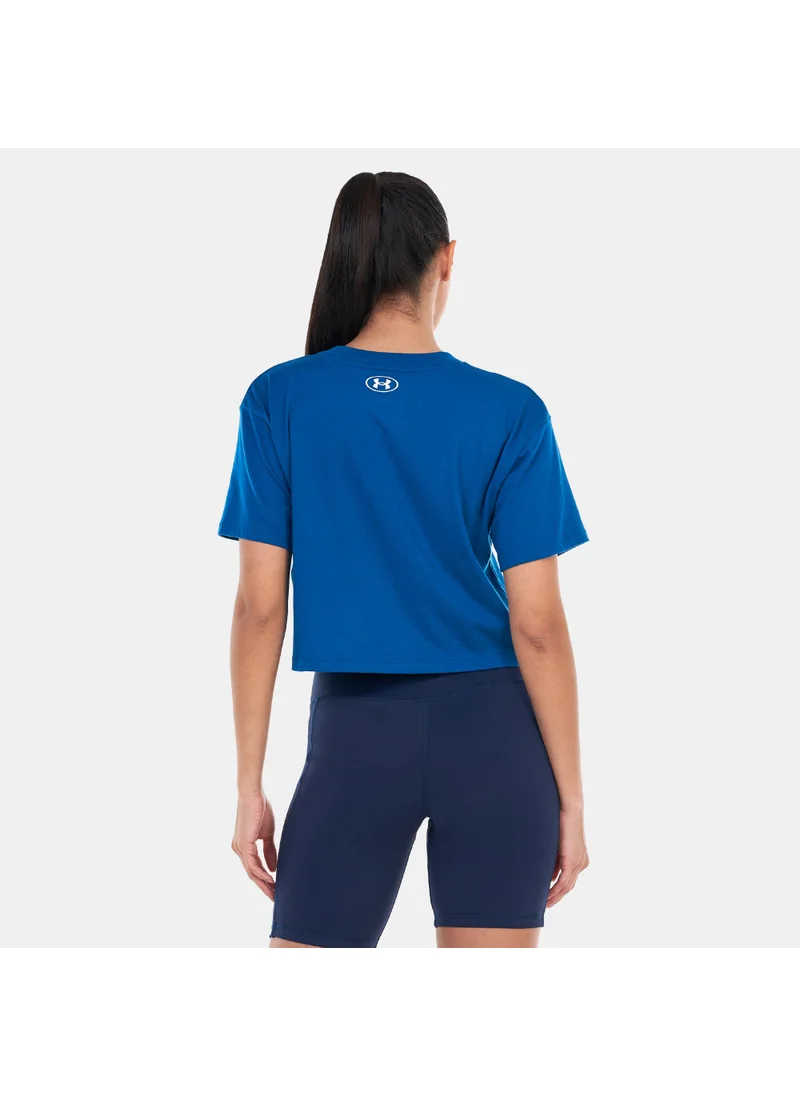 UNDER ARMOUR Women's UA Collegiate Crest Crop T-Shirt