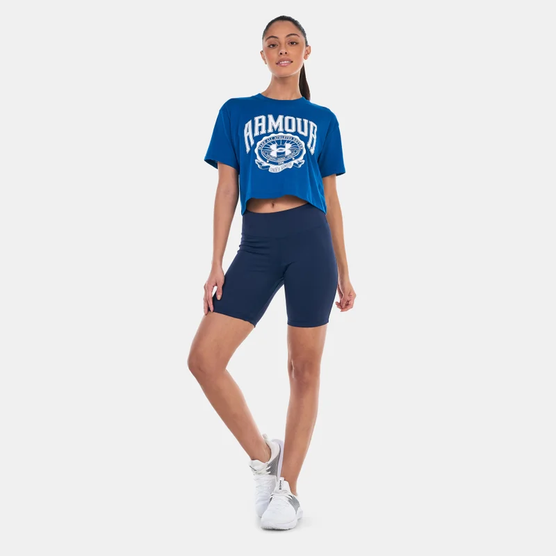 UNDER ARMOUR Women's UA Collegiate Crest Crop T-Shirt