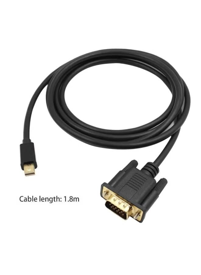 هيتز كابل HEATZ من DisplayPort إلى VGA بطول 1.8 متر | محول من DP (ذكر) إلى VGA (ذكر) | دقة Full HD 1080p - Image 4