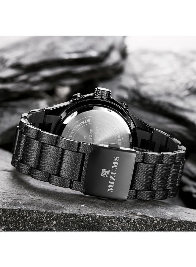 NIBEMINENT men Waterproof Alloy Digital Analog Quartz Wrist Watch With Calendar Display J4379B-W-KM - Image 4