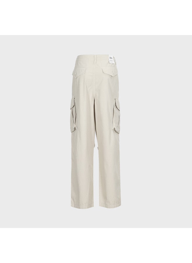 Zara Women'S Fashion Cargo Pants - Comfortable & Versatile Casual Trousers For Work Commute - Image 3