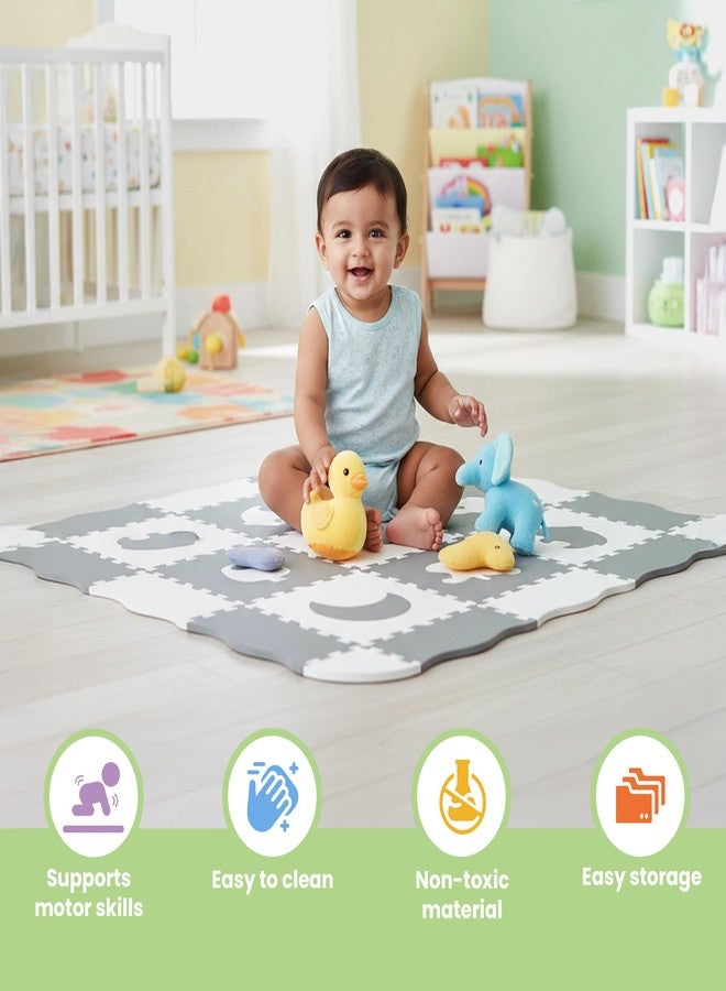 Nuluv Tiny Tails Soft Foam Play Mat with Safety Fence for Babies & Toddlers, Non-Toxic Interlocking EVA Foam Tiles, Baby Floor Mat for Crawling & Play, for Kids 6+ Months - Image 5