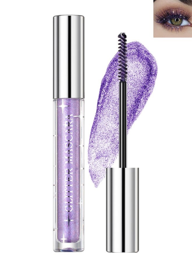 LYSdefeu Glitter Diamond Mascara-1Pcs Purple Colored Metallic Shimmer Mascara, Long Lasting Waterproof Sparkly Tubing Mascara, Voluminous Curling Eyelashes,Eye Makeup Gift for Women Girl Party Stage Use-03 - Image 1