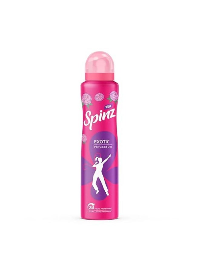سبينز مزيل العرق المعطر SPINZ Exotic للنساء برائحة الورد البلغاري، لمنحك انتعاشًا يدوم طويلاً وحماية لمدة 24 ساعة من البكتيريا المسببة للروائح الكريهة، 200 مل - Image 1