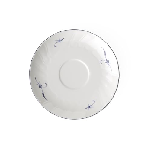 Villeroy & Boch Villeroy & Boch Vieux Luxembourg Tea Cup Saucer, 6 in, Premium Porcelain, White/Blue  - Image 2