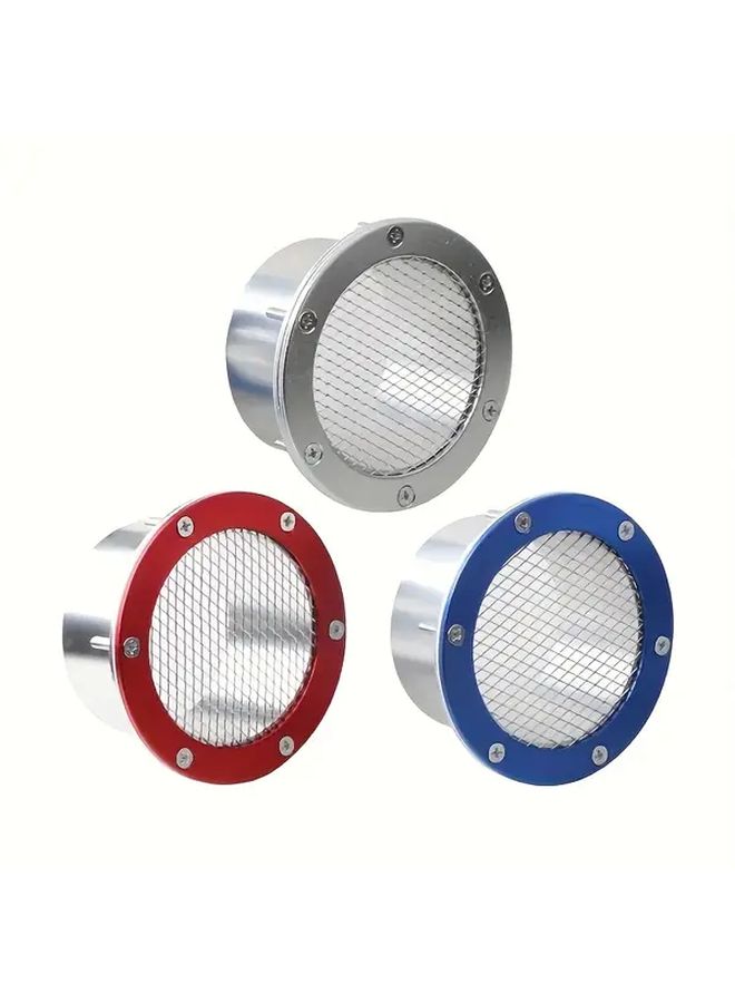 Universal Silvery 76mm Aluminum Alloy Car Bumper Air Intake Vent Grille Cover - Image 5