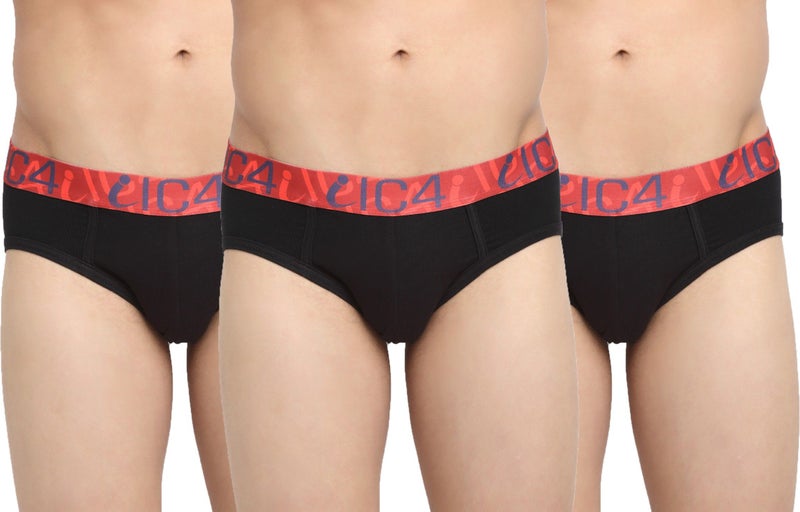 IC4 Store سراويل داخلية كلاسيكية للرجال باللون الأسود - عبوة من 3 - Image 1