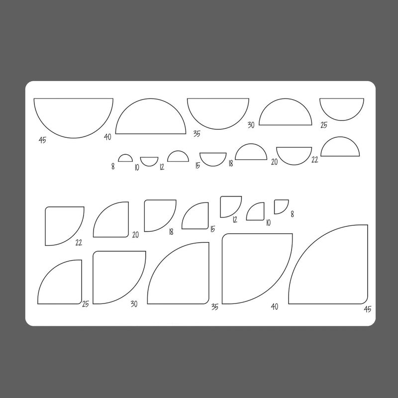 CLITHS Geometric Shape Stencils Set Reusable Plastic Template for Jewellery Making Drawing DIY Art School Projects - Image 2