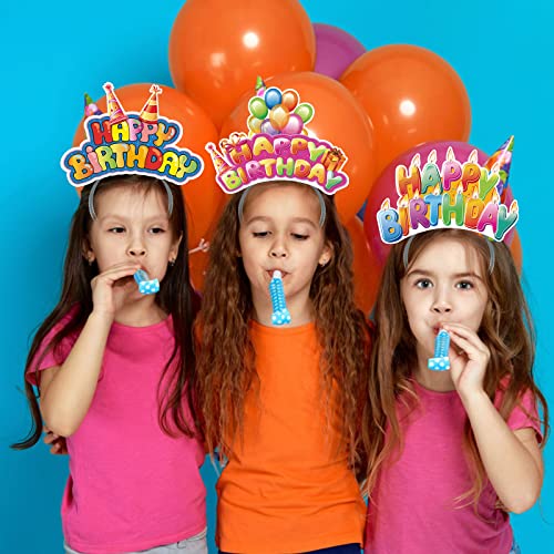 KKBES 12 Pack Party Headbands, Paper Hats for Adults and Kids, 3 Patterns - Image 4