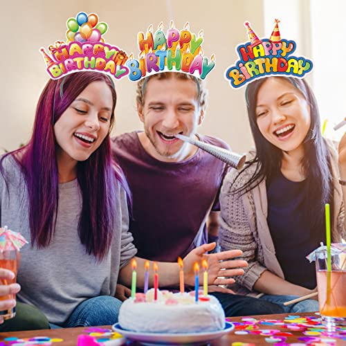 KKBES 12 Pack Party Headbands, Paper Hats for Adults and Kids, 3 Patterns - Image 5