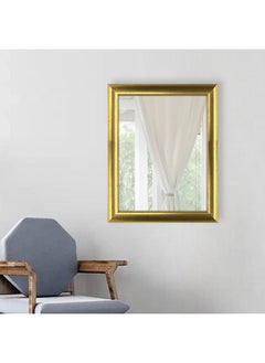 Vertical Wall Mount Mirror for Makeup, Bathroom, Bedroom, Living Room – 36x46cm, Small Decorative Mirror with Durable PVC Frame, Modern Wall Mirror for Home Décor - Metallic Gold - pzsku/ZCC7AA8F55478B52A8856Z/45/_/1721725879/831b3a30-f2f5-4eef-a1ac-21903f05b337