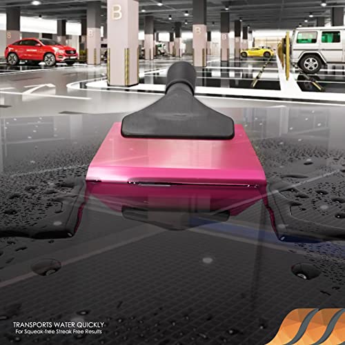 Ehdis ممسحة صغيرة EHDIS 5 بوصة مطاطية لتظليل النوافذ وكشط الزجاج لسيارة، زجاج، مرآة، دش، باب، تنظيف الحمام (وردي) - Image 4
