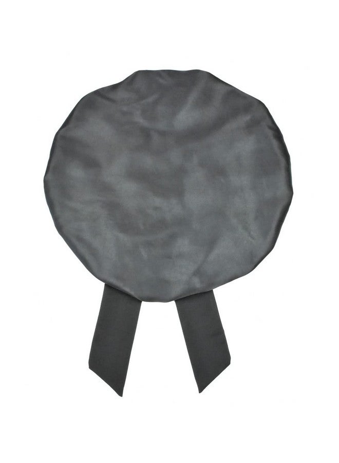 TALE KING Silk Bonnets For Braids Sleep Bonnet For Women Long Hair Bonnet For Sleeping With Tie Satin Bonnet Wide Band Silk Night Caps Black - Image 5