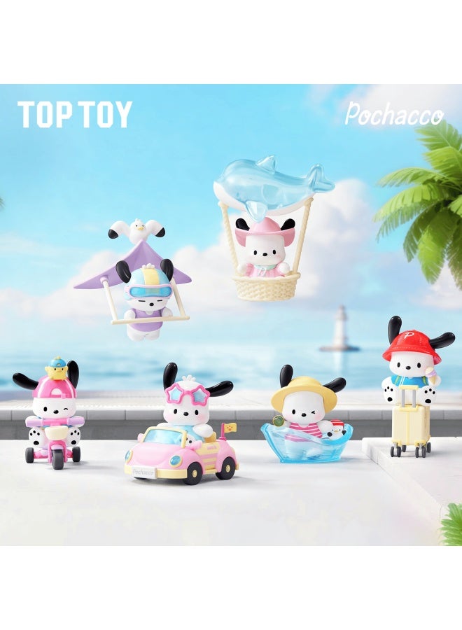 Top Toy Sanrio Pochacco Travel Diary Series Blind Box Figurine Desktop Decoration Girls Birthday Gift Sealed Box - Image 1