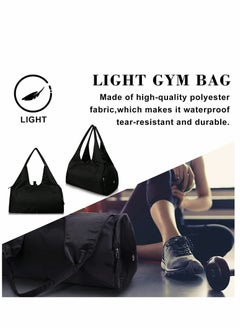 Generic Versatile Waterproof Gym Bag with Yoga Mat Strap, Large Sports Duffel for Travel, Training and Yoga, Includes Shoes Compartment, Stylish Black Design  - Image 5