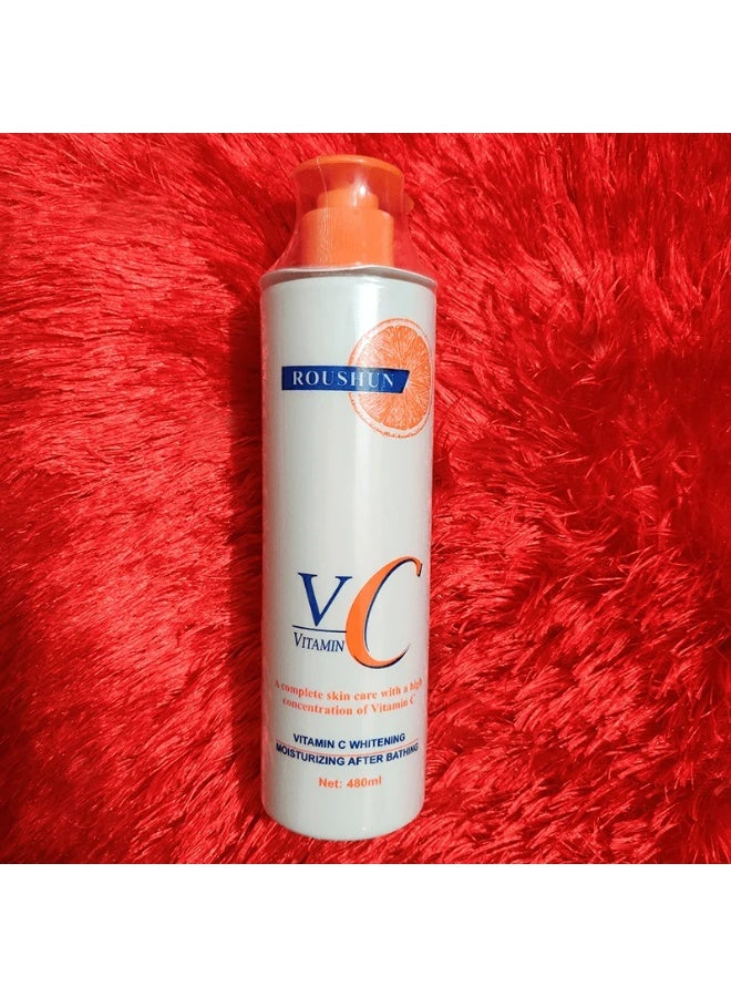 ROUSHUN Vitamin C Whitening Moisturizing After Bathing Body Lotion, 480ml - Image 2