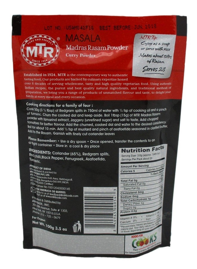 MTR Madras Rasam Powder Best Quality, 100G - Image 2