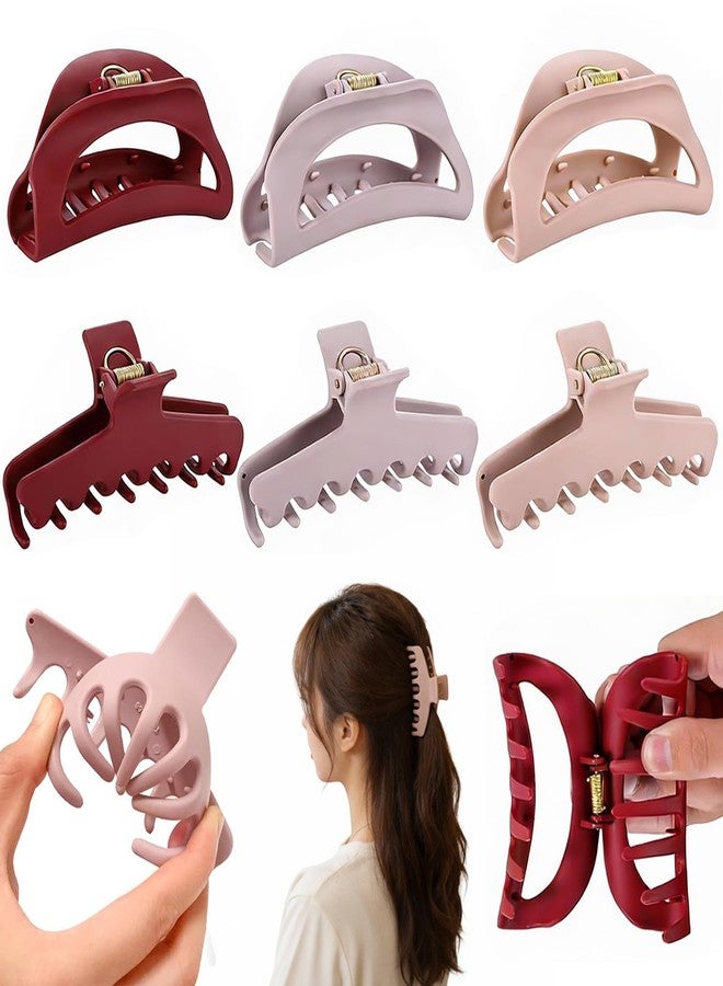 Kunal 6 PCS Silicone Claw Clip, Flexible Claw Clip for Thin, Thick and Curly Hairs, Squishy Cozy Silicone Hair Clips for Women & Girls, Soft Hair Clips as Beauty Accessory (2 Styles) - Image 1