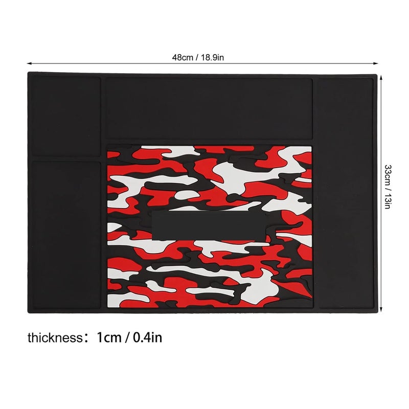 klarako Hair Salon Bar Mat,Large Area Shaving Tools Pad Salon Barber Station Organizer Pad Flexible Silicone Mat Salon Tools Countertop Protection Mat - Image 5