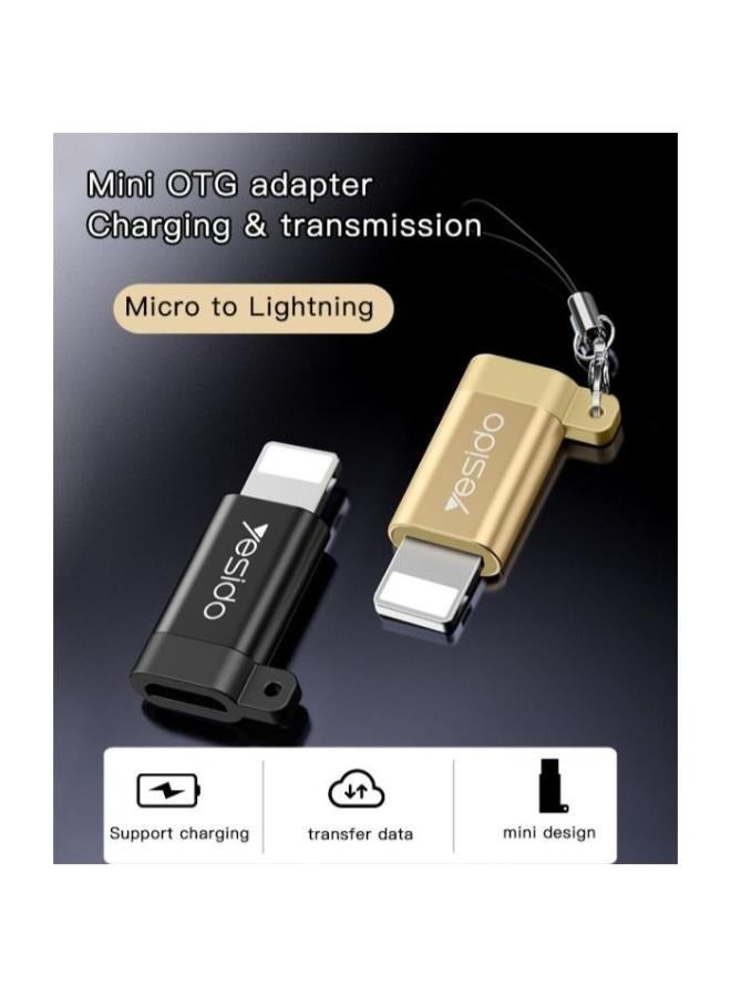 Yesido Yesido GS05 Micro To Lightning Connector Adapter -Black  - Image 2