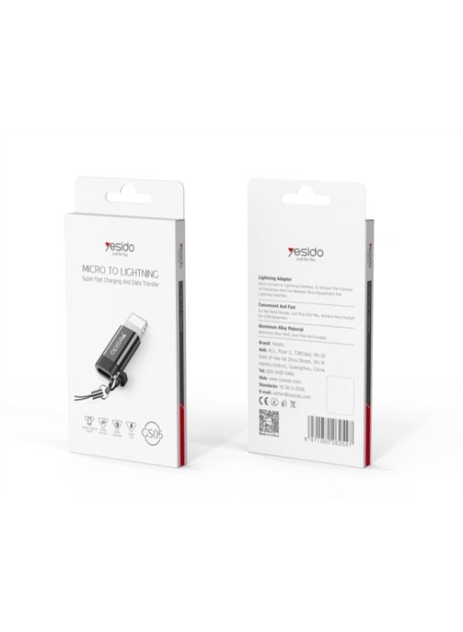 Yesido Yesido GS05 Micro To Lightning Connector Adapter -Black  - Image 5