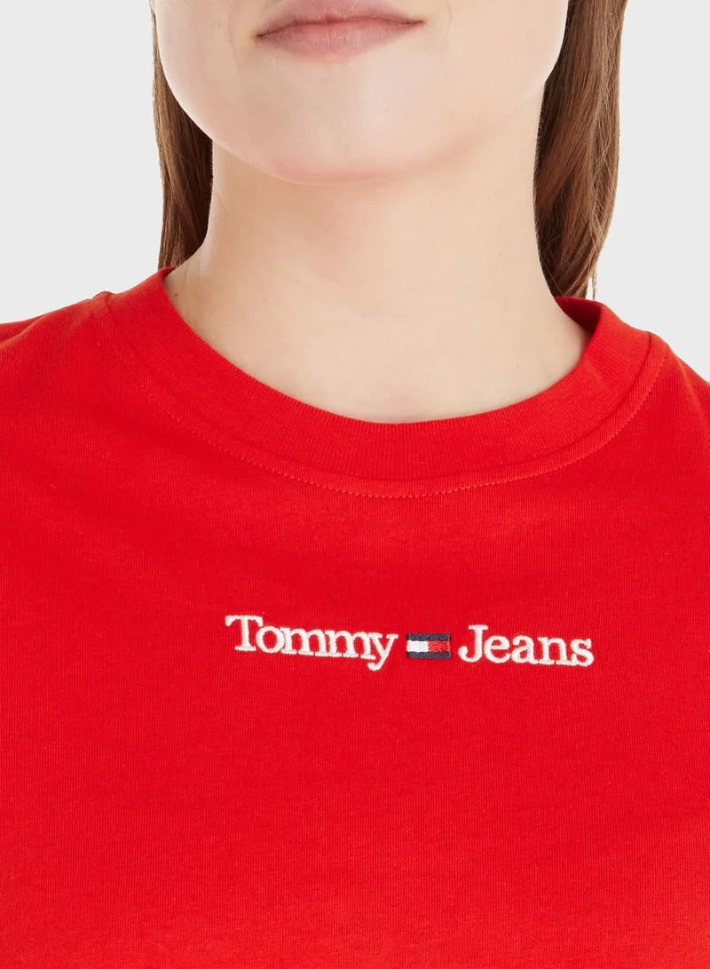 TOMMY JEANS Crew Neck Logo T-Shirt