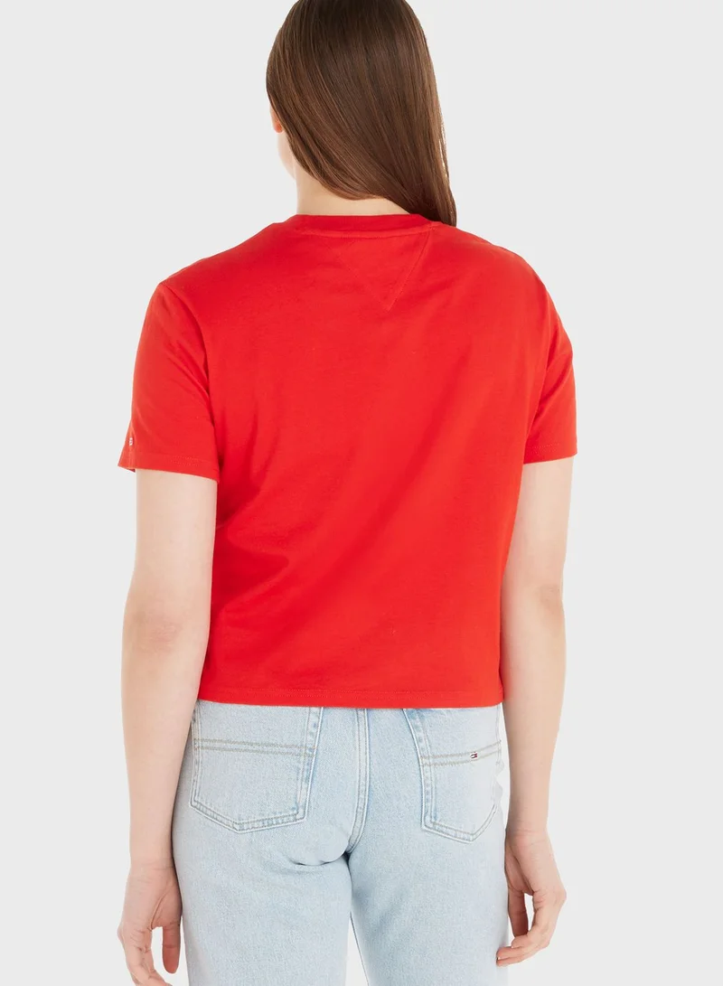 TOMMY JEANS Crew Neck Logo T-Shirt