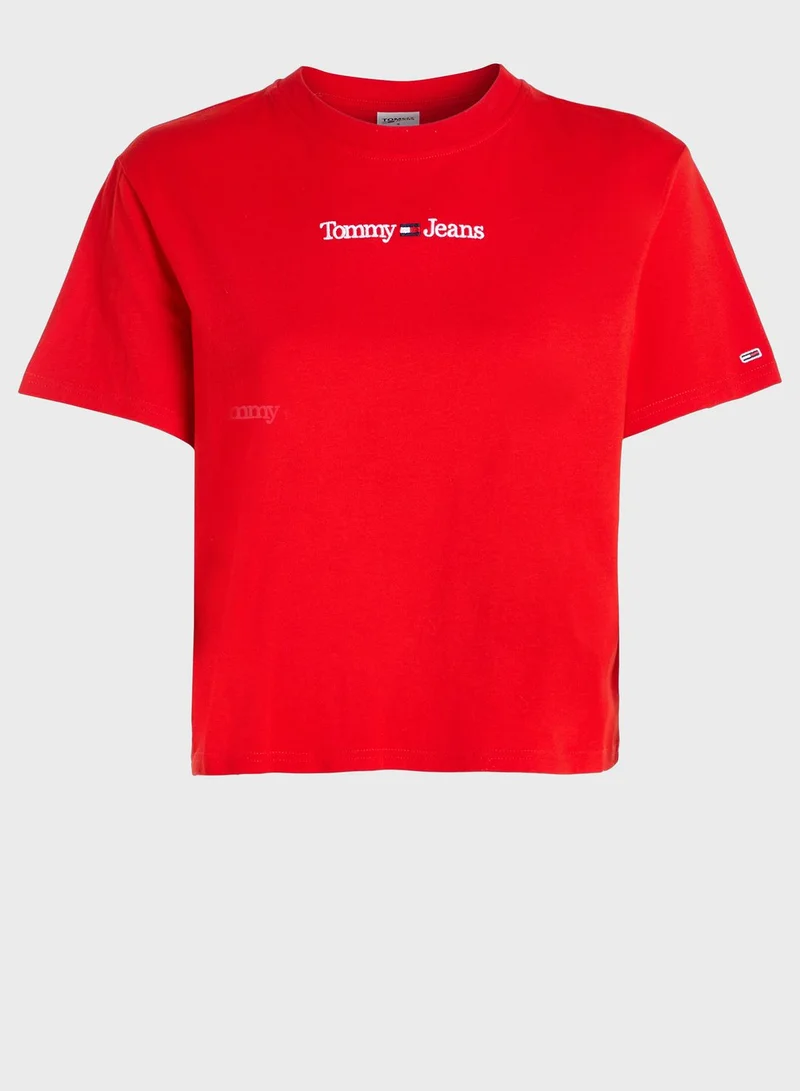 TOMMY JEANS Crew Neck Logo T-Shirt