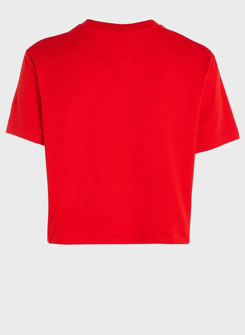 TOMMY JEANS Crew Neck Logo T-Shirt