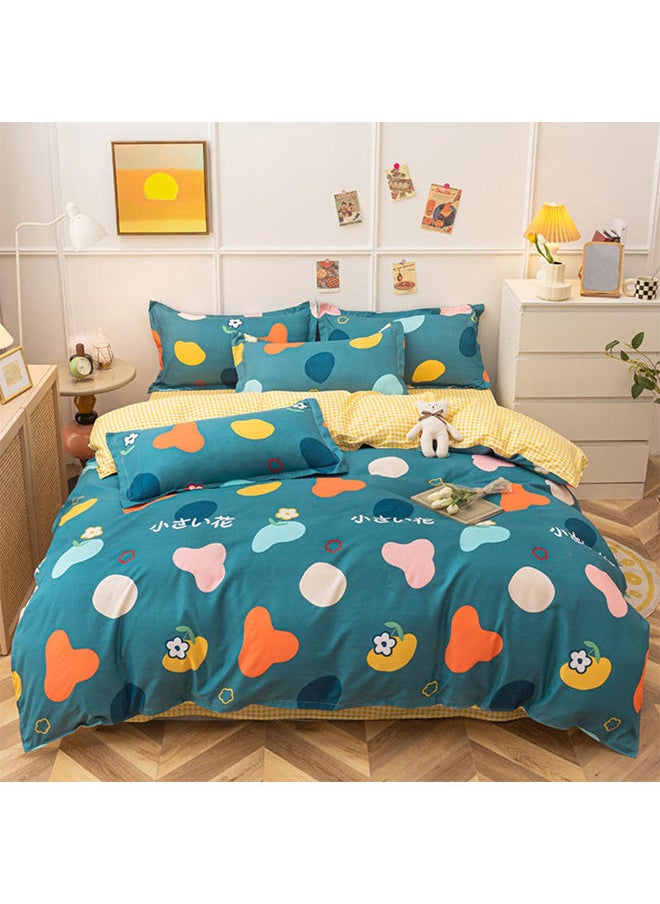 Sharpdo - 4Piece Bed Sheet Set Polyester Soft Quilt Cover Comforters without Core with 1 Quilt Cover 150*200cm 1 Flat Sheet and 2 Pillowcases - Image 1