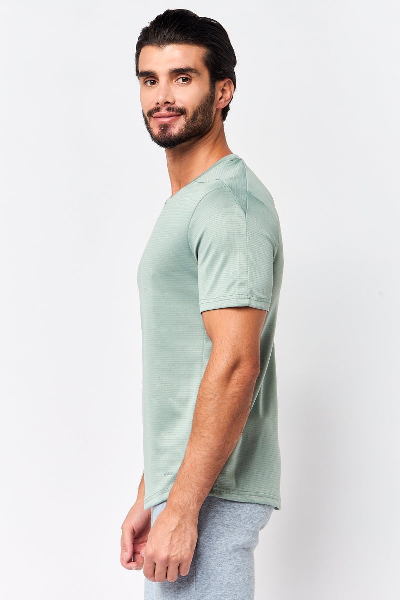 MOTION Men Sportswear Fit Short Sleeve Training T-Shirt, Sage Green - Image 4