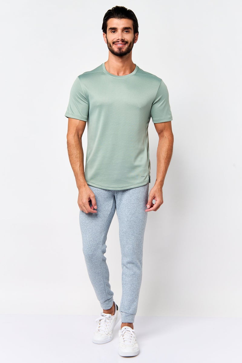 MOTION Men Sportswear Fit Short Sleeve Training T-Shirt, Sage Green - Image 3