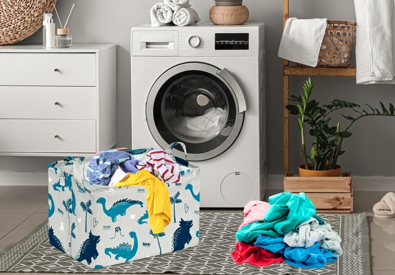 MAIZMZ Baby Waterproof Storage Basket Toys Organizer Nursery Bins for Women Kids Hamper for Organizing Home/Dorm/Kitchen/Pet/Office/Closet/Shelf/Room Decor - Image 2