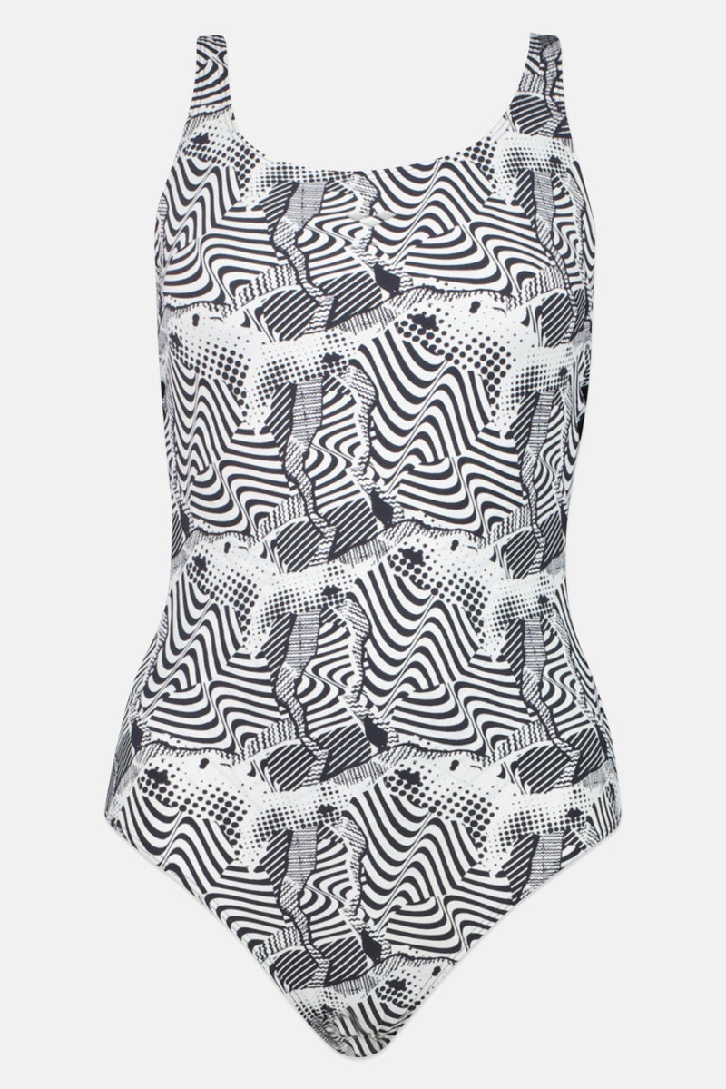 arena Women Allover Print Sleeveless One Piece Swimwear, Multicolor  - Image 1