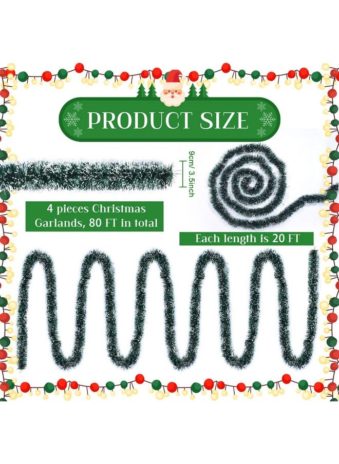 Timoo 80FT Christmas Tinsel Garland for Christmas Tree Garland 4 Strands Christmas Tree Tinsel Garland Christmas Decorations Tinsel Hanging Garland Christmas Metallic Garland for Home Party Decor - pzsku/ZCC7B66295FBA7344F125Z/45/_/1740982580/ef02db03-3d04-44cb-85f8-1593f1505d7e