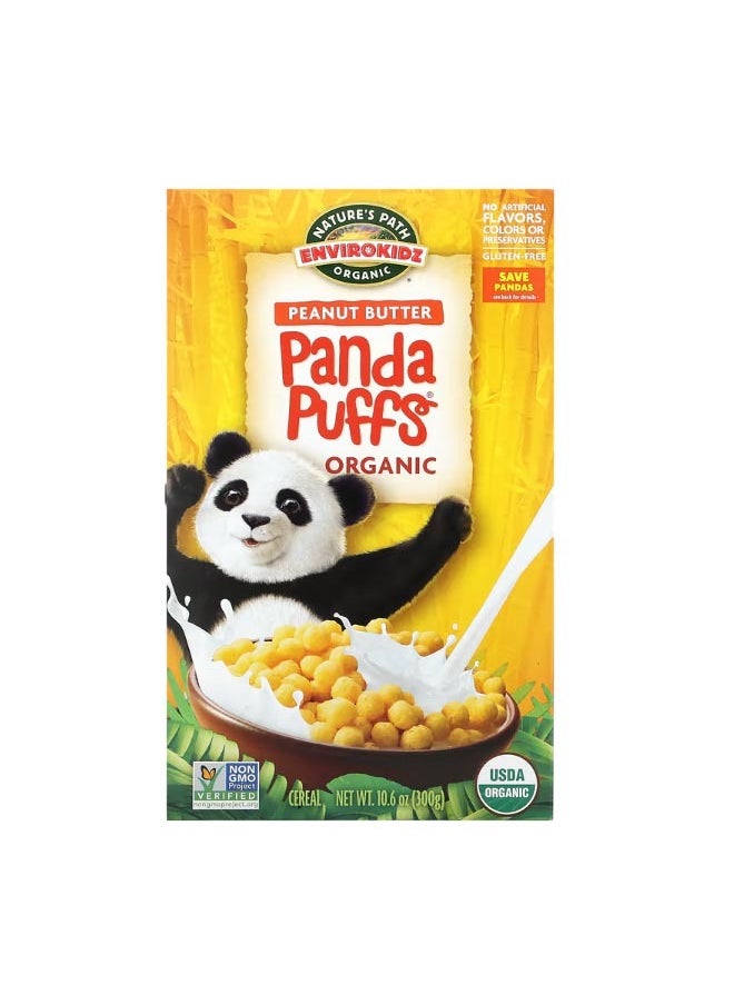 Nature's path EnviroKidz Organic Peanut Butter Panda Puffs Cereal 10.6 oz 300 g  - Image 2