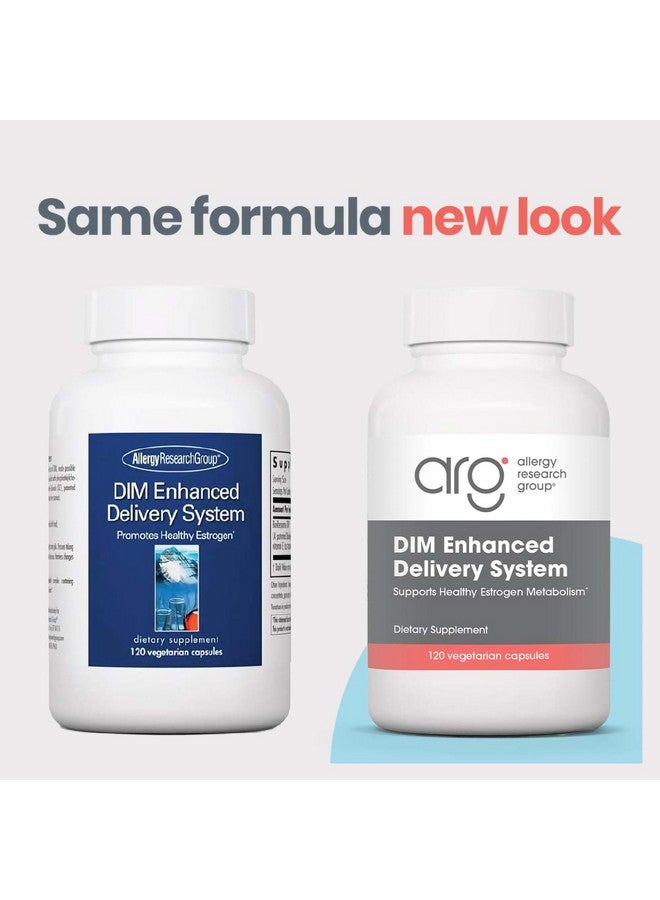 اليرجي ريسيرتش جروب مكمل غذائي DIM Enhanced Delivery System من Allergy Research Group - يدعم التوازن الهرموني الصحي للنساء، ويعزز التمثيل الغذائي الصحي للإستروجين، ويدعم متلازمة ما قبل الحيض، كبسولات نباتية - 120 كبسولة - Image 2