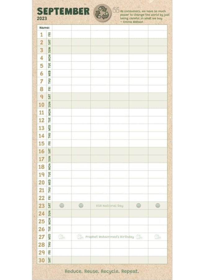 3S 3s - Academic Family Calendar - 16 Months - 2023-2024  - Image 5