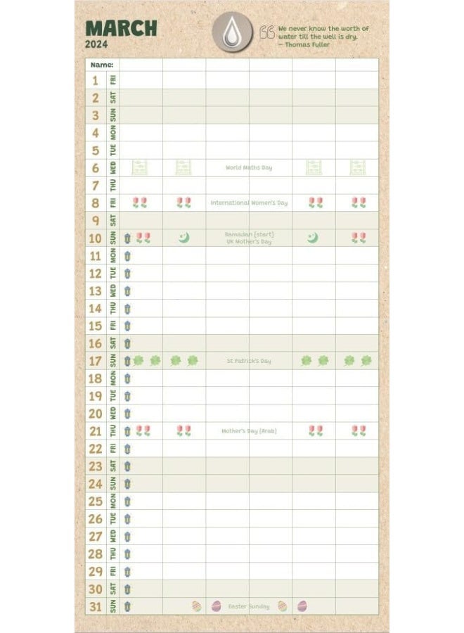 3S 3s - Academic Family Calendar - 16 Months - 2023-2024  - Image 2