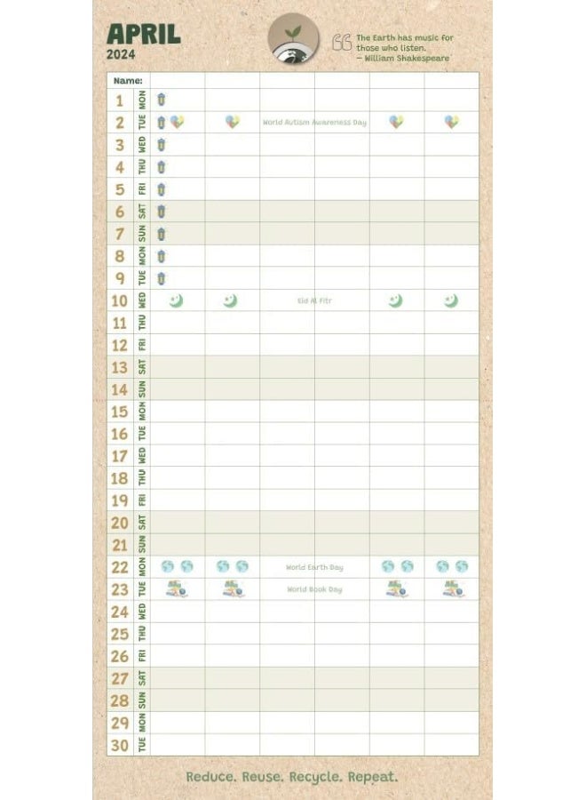 3S 3s - Academic Family Calendar - 16 Months - 2023-2024  - Image 3