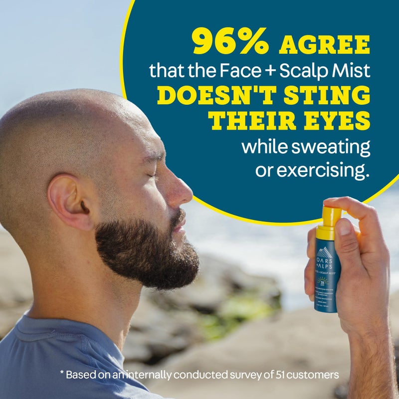 Oars + Alps Face & Scalp Sunscreen Spray Mist, SPF 35 Facial & Hair Sunscreen, Protects from Blue Light, Infused with Aloe Vera + Cucumber, Water & Sweat Resistant, Summer Splash Scent, 2pk - Image 5