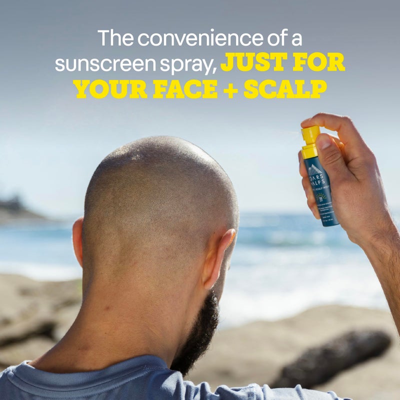 Oars + Alps Face & Scalp Sunscreen Spray Mist, SPF 35 Facial & Hair Sunscreen, Protects from Blue Light, Infused with Aloe Vera + Cucumber, Water & Sweat Resistant, Summer Splash Scent, 2pk - Image 2