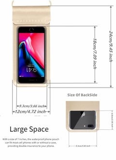 ShebSheb Waterproof Phone Pouch,Waterproof Phone Case For iphone 14 13 12 11 Pro Max Xs Plus Galaxy S22 S21 Ultra,Ipx8 Cellphone Dry Bag For Vacation Up To 7" For Beach Pool Swimming Water Parks -2 Pack  - Image 5